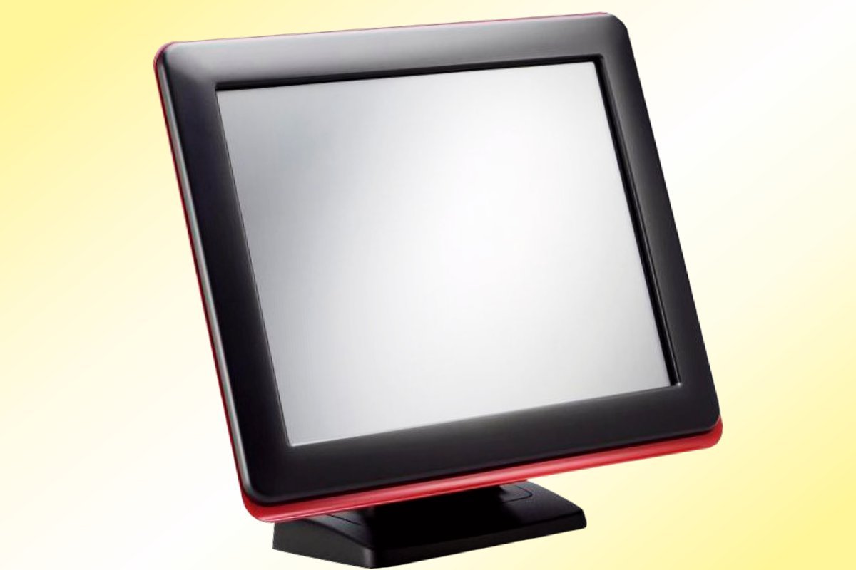 Монитор LCD 15“ Firich MegaMonitor MM-3015, сенсорный, с ридером магнитных карт, черный+красный, RS2